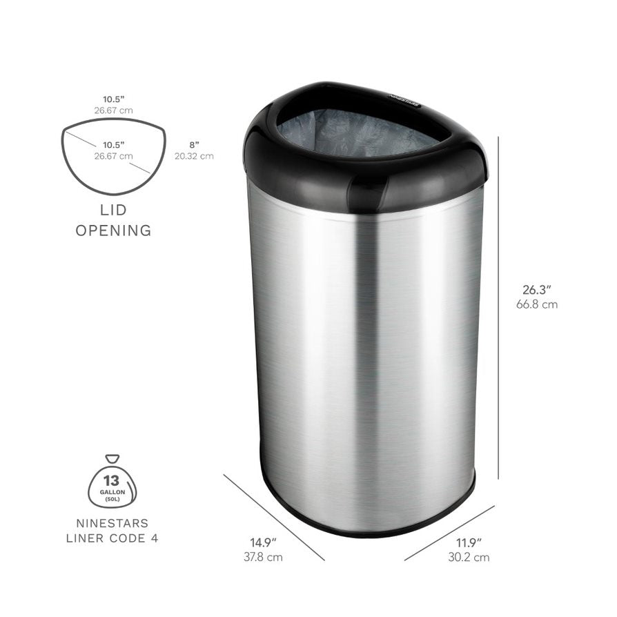 2 Pack Round Modern Trash Can, 3.2Gal/12L Bathroom Trash Can