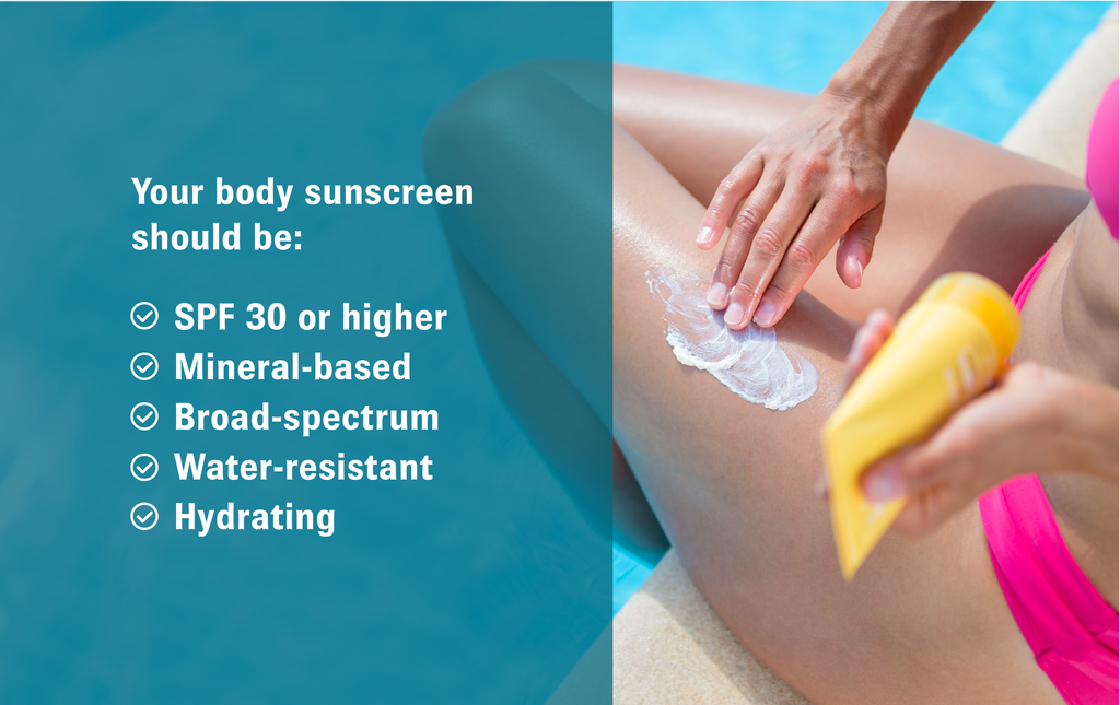 Body sunscreen should provide these benefits