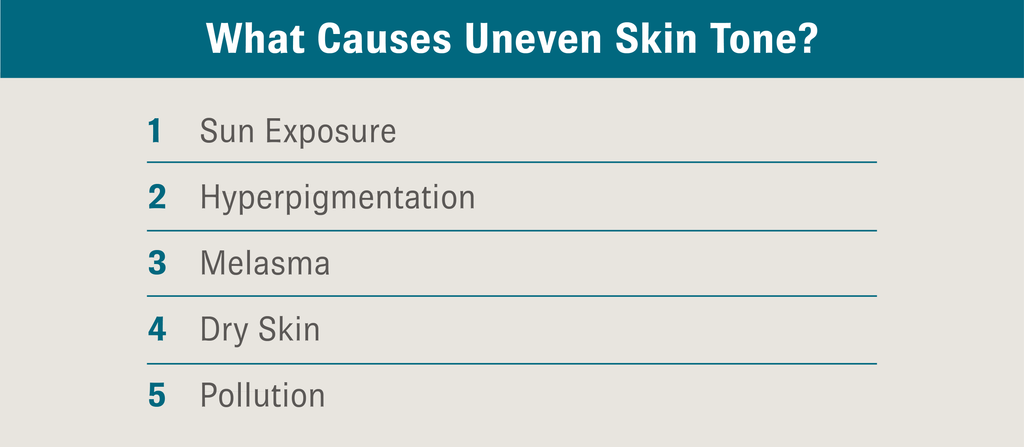 What causes uneven skin tone