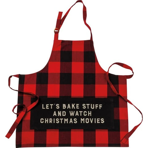 'Let's Bake Stuff And Watch Movies' Apron
