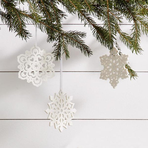 Snowflake Porcelain Ornament