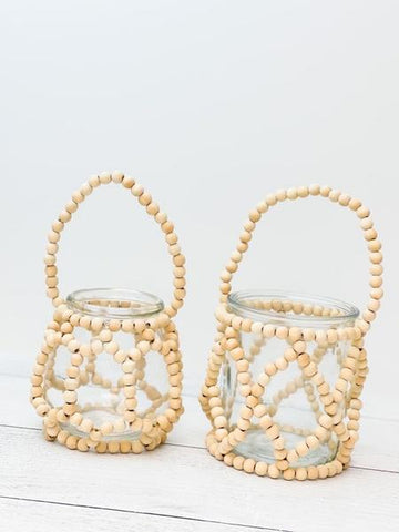 Beat Jars with Wooden Embellishments 