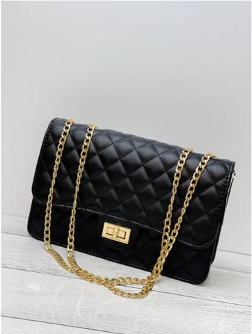 Black Quilted Crossbody bag