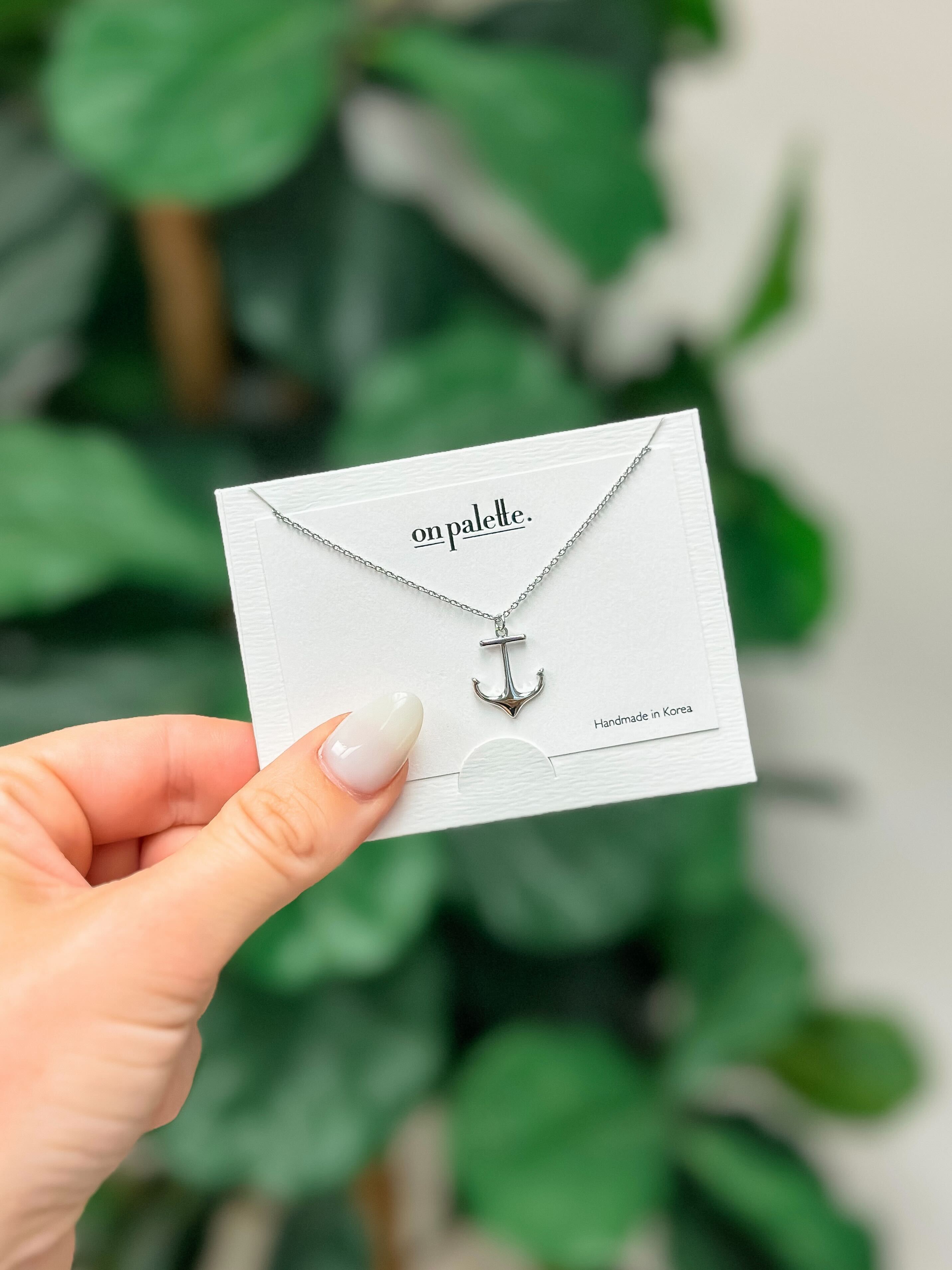 Anchor Pendant Necklace - Silver