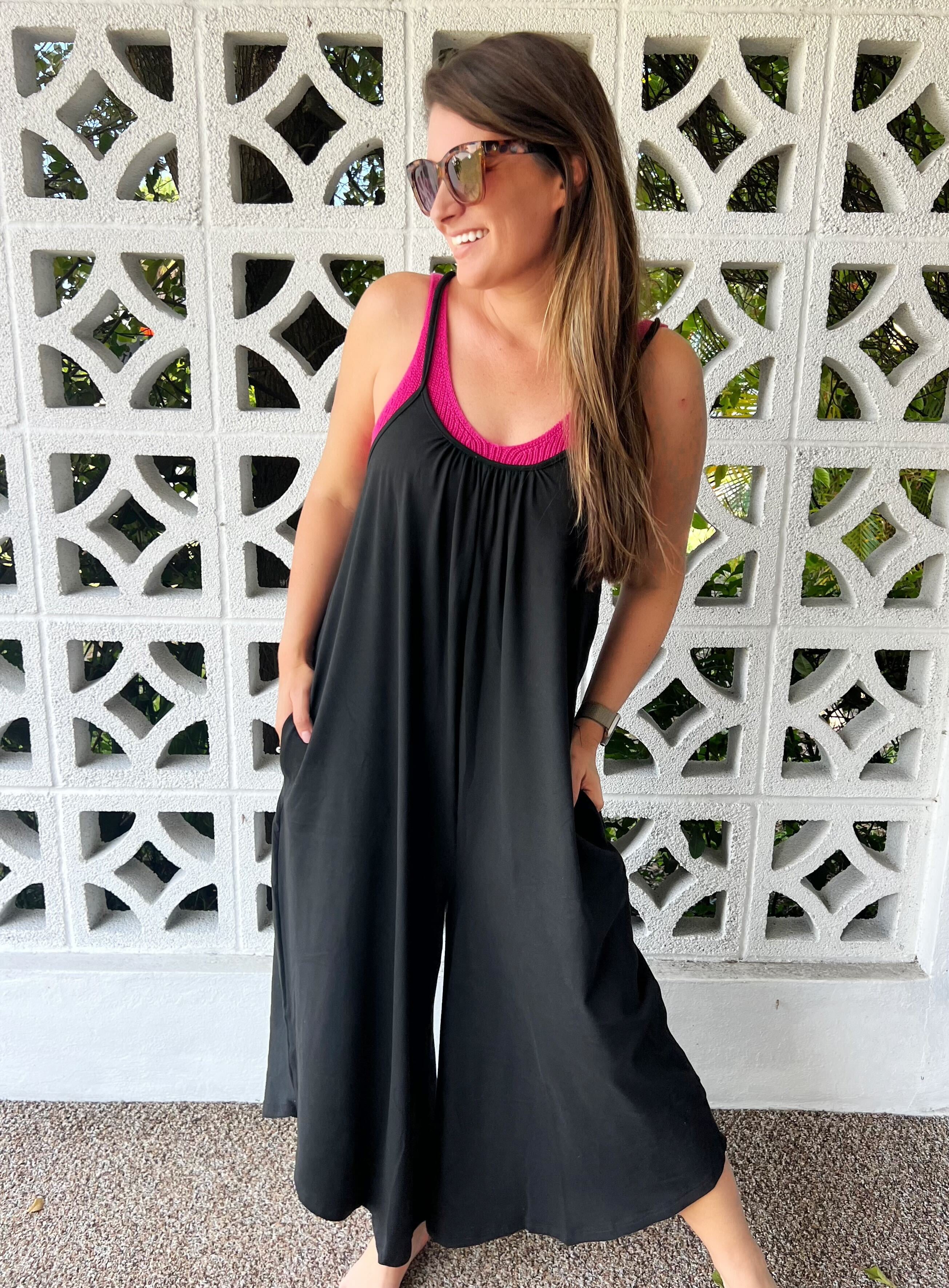 Baggy Romper - Black by Shirley & Stone