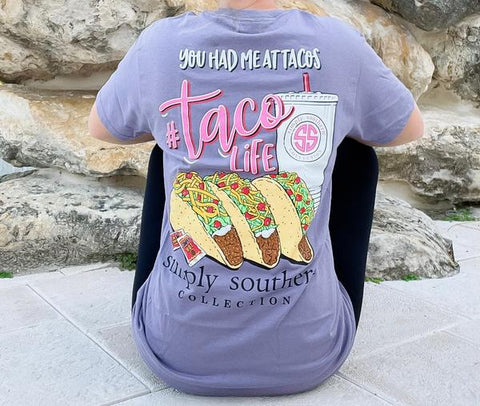 'You Had Me At Tacos' Simply Southern Short Sleeve Tee
