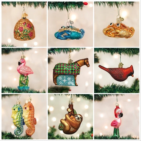 Glass Blown Animal Ornaments