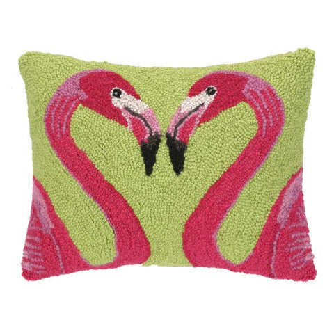 Wool Hook Flamingo Pillow