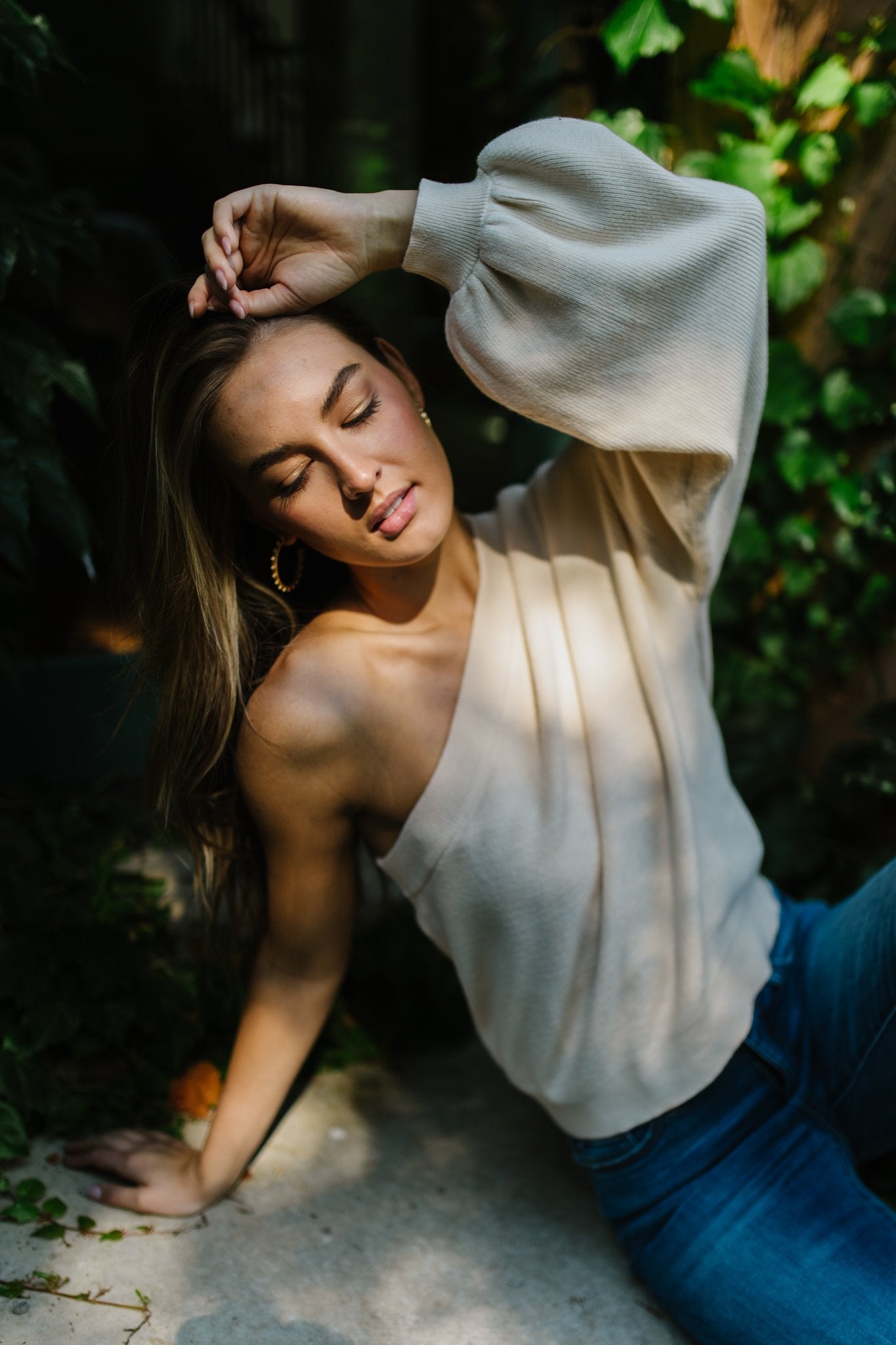 Cross Your Heart Top in Cream