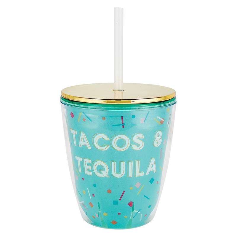 'Tacos & Tequila' Double Old Fashioned Tumbler