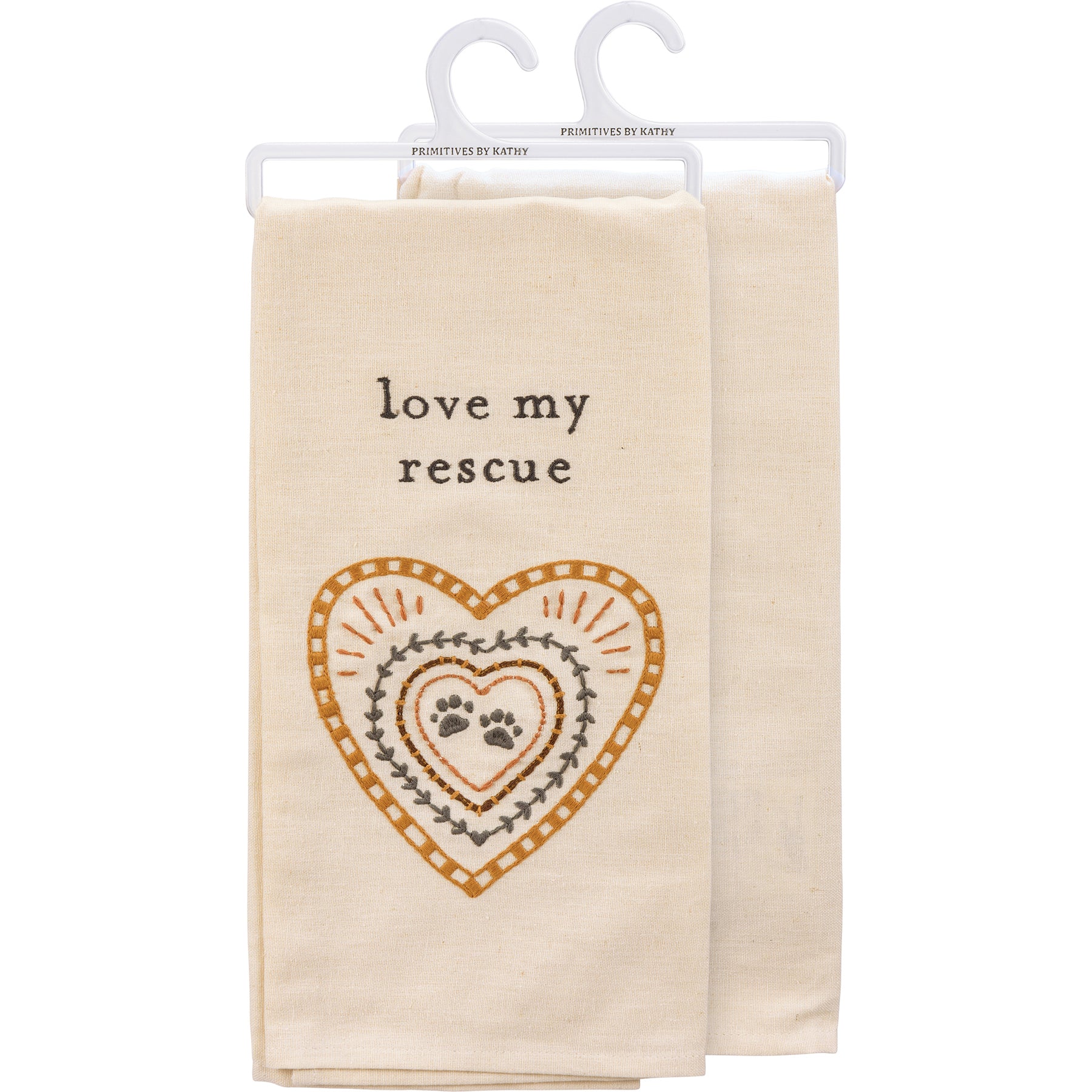 'Love My Rescue' Dish Towel