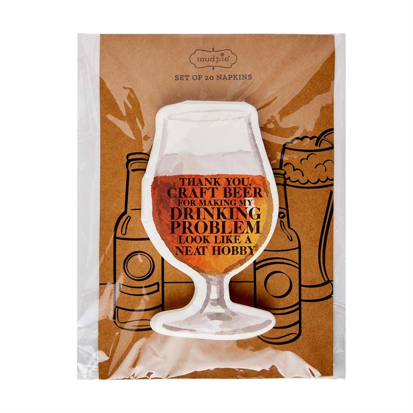 Drink Paper Napkin Sets by Mud Pie - Craft Beer