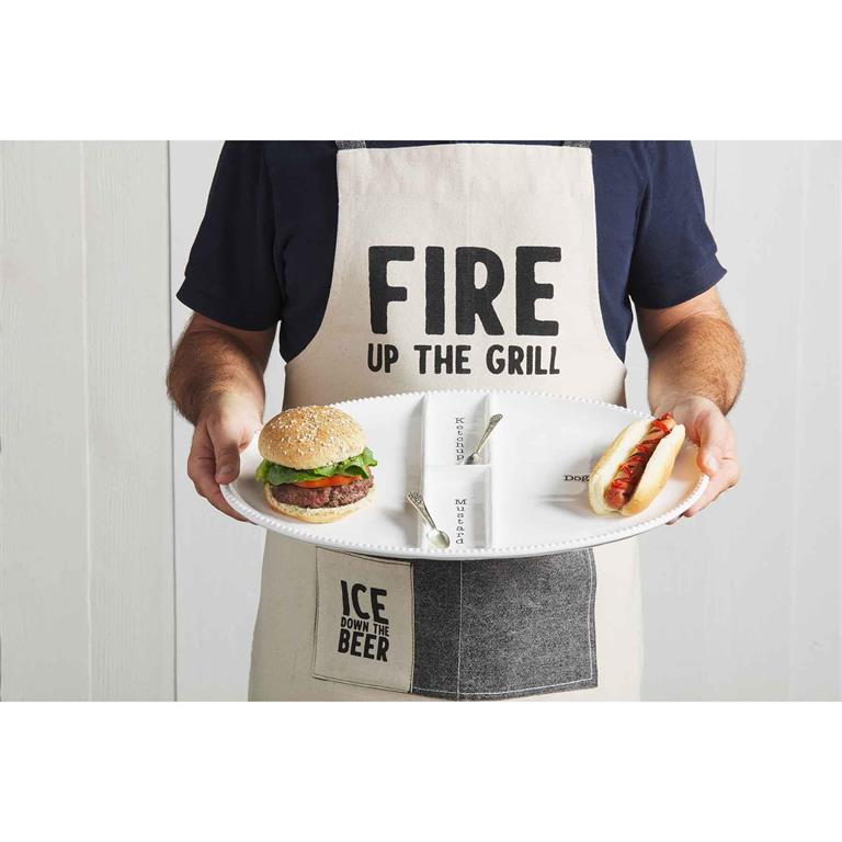 'Fire Up The Grill' Apron by Mud Pie