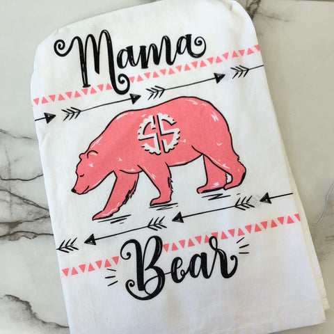Mama Bear Dish Towel Perfect Mother's Day Gift