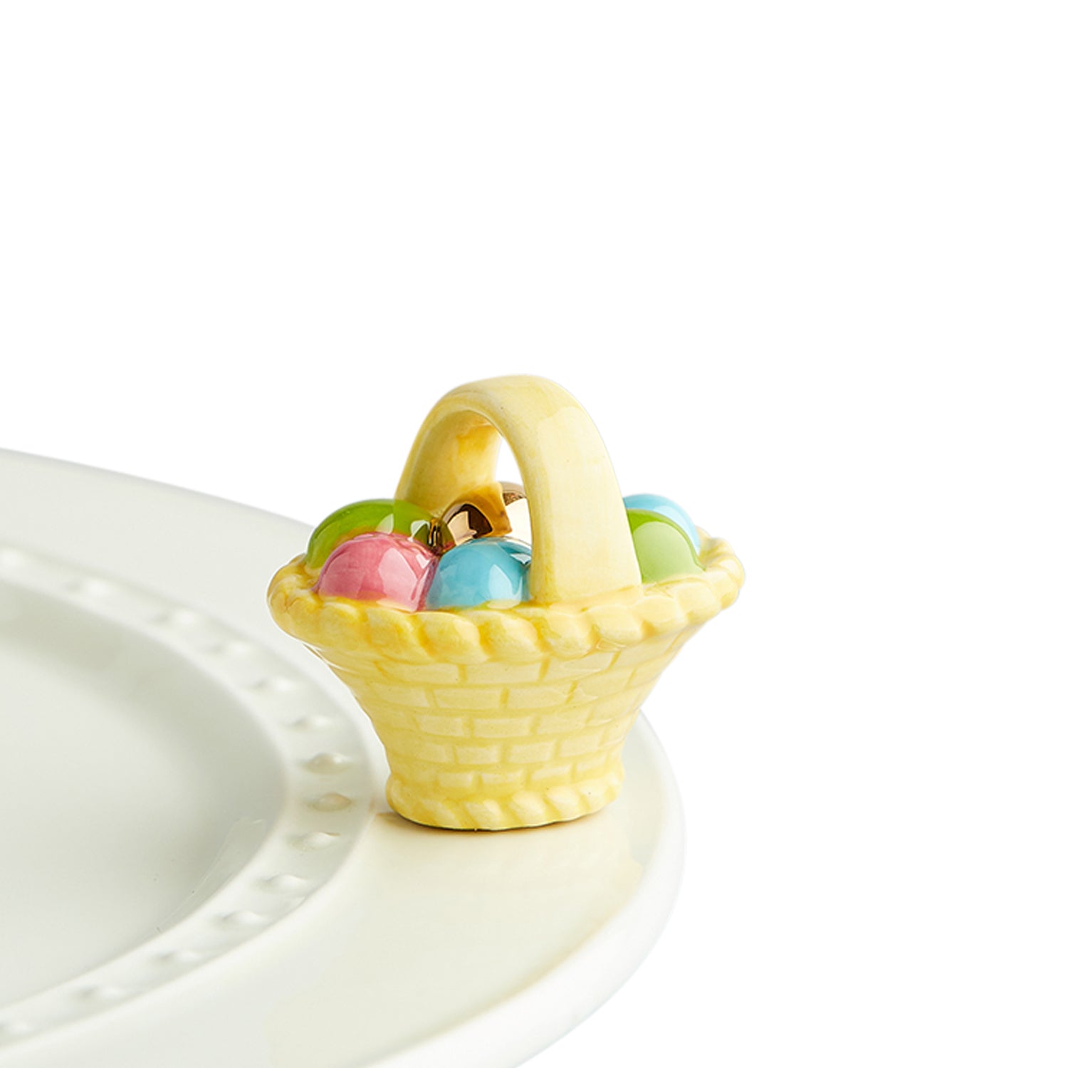 A Tisket, a Tasket Basket with Eggs Mini by Nora Fleming