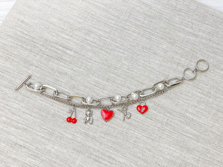 Be Mine Charm Bracelet - Silver