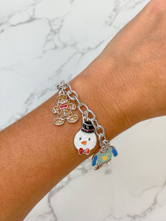 Christmas Enamel Charm Toggle Bracelet