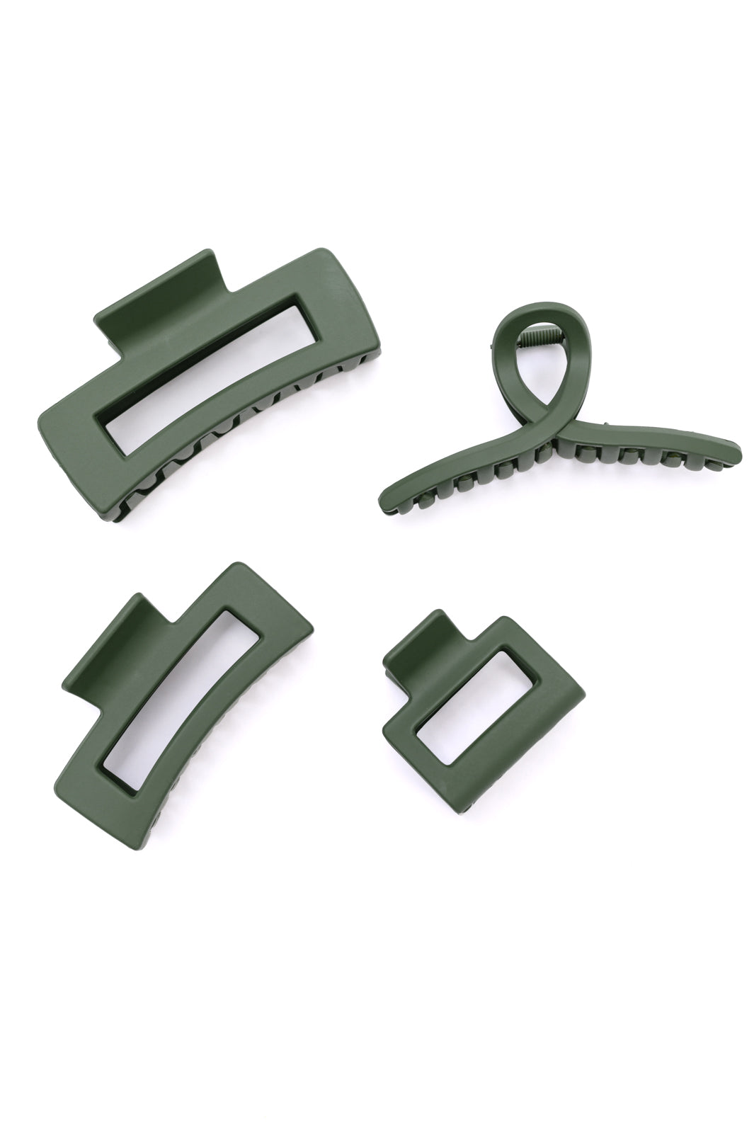 Claw Clip Set of 4 in Forest Green (Ships in 1-2 Weeks)