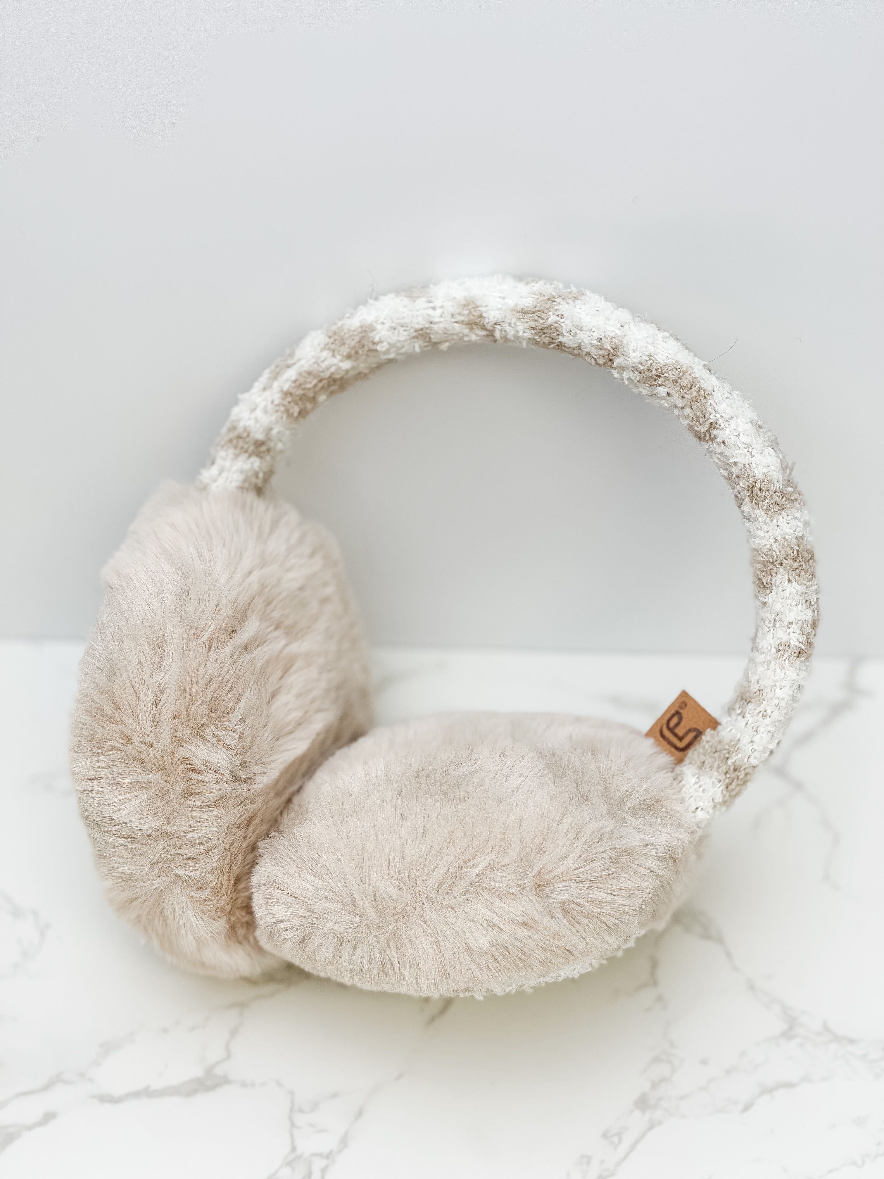 Cozy Leopard Earmuff  - Beige