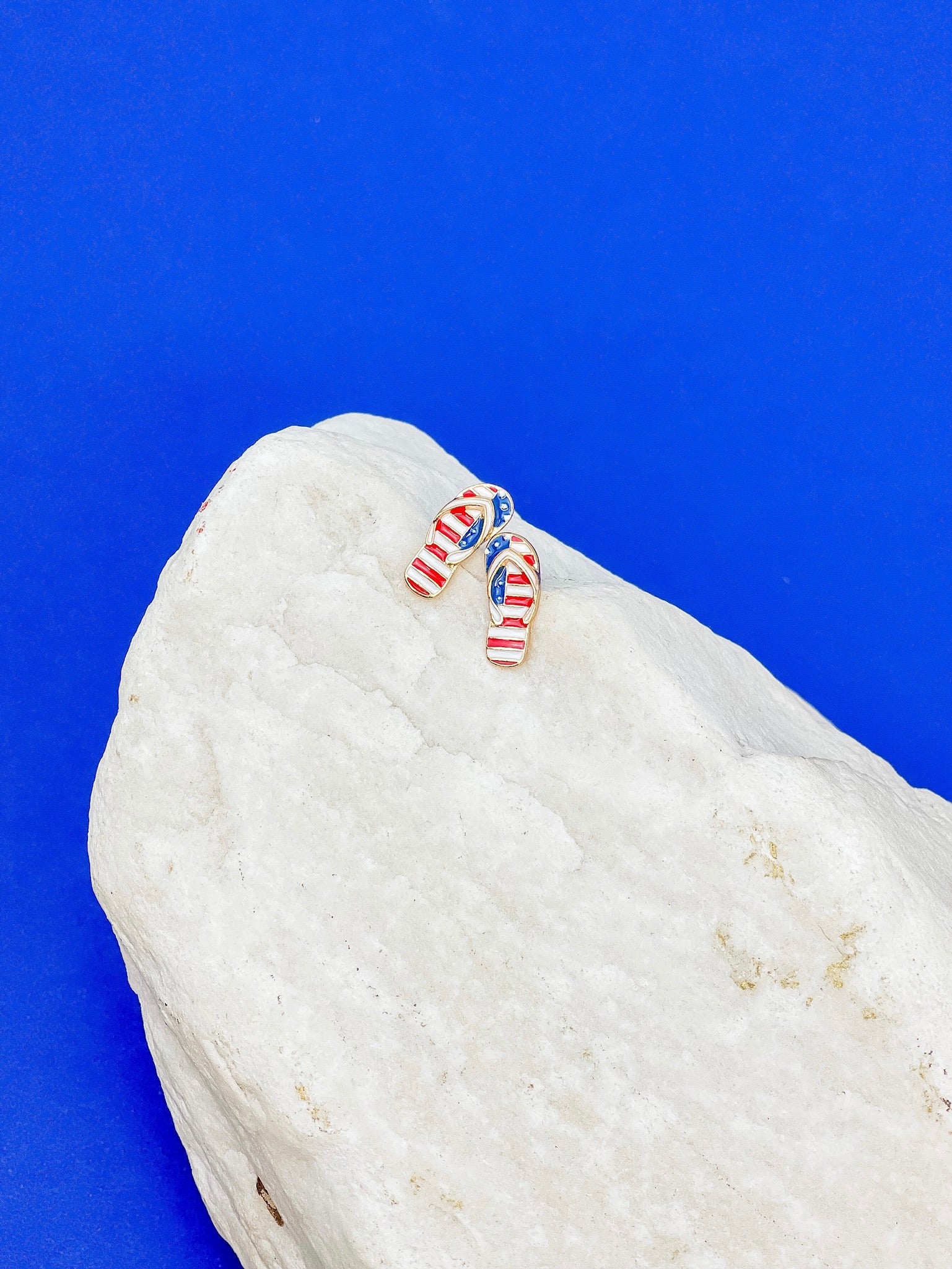 Americana Flip Flop Signature Enamel Studs by Prep Obsessed