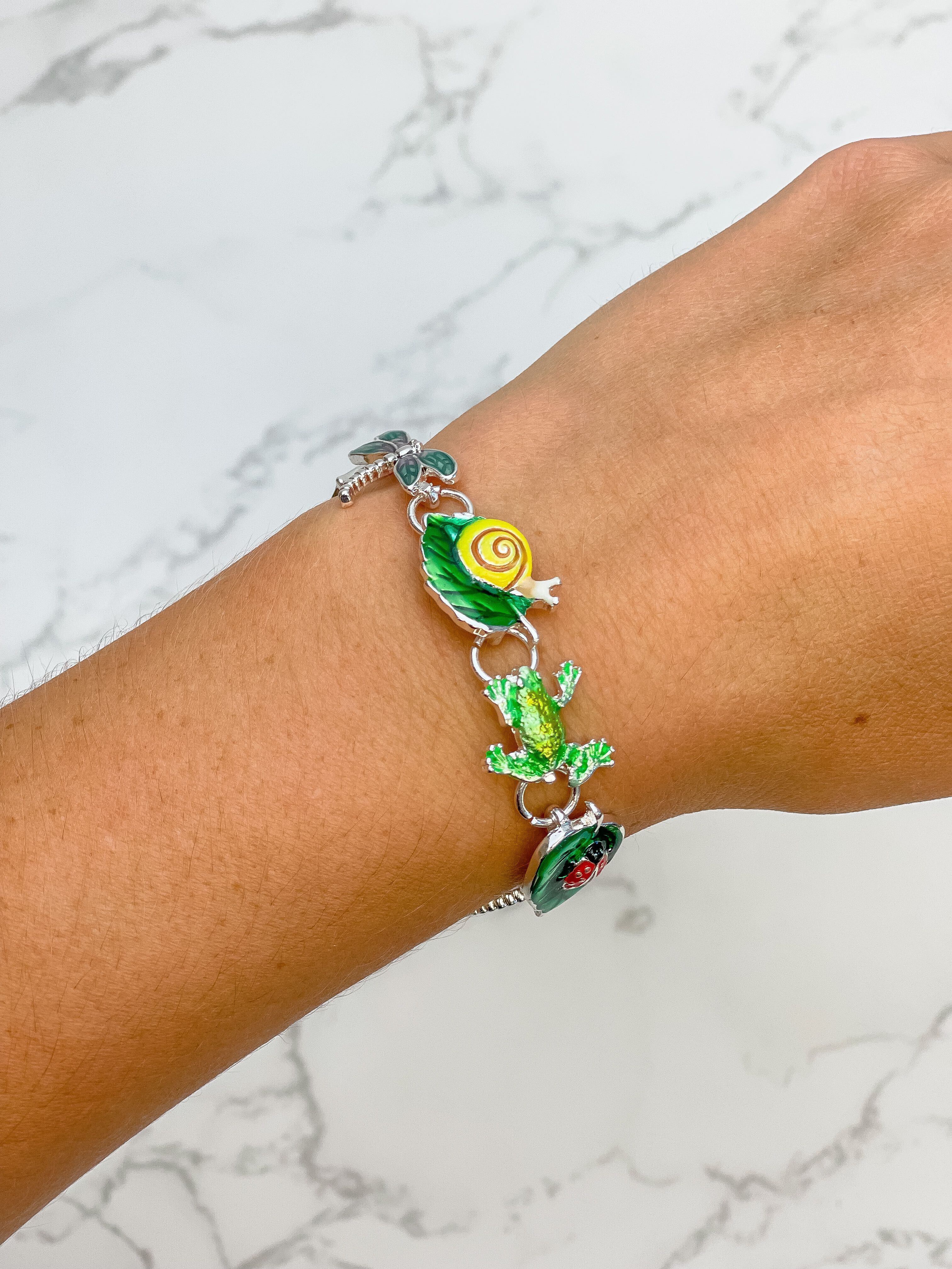 Enamel Garden Magnetic Bracelet