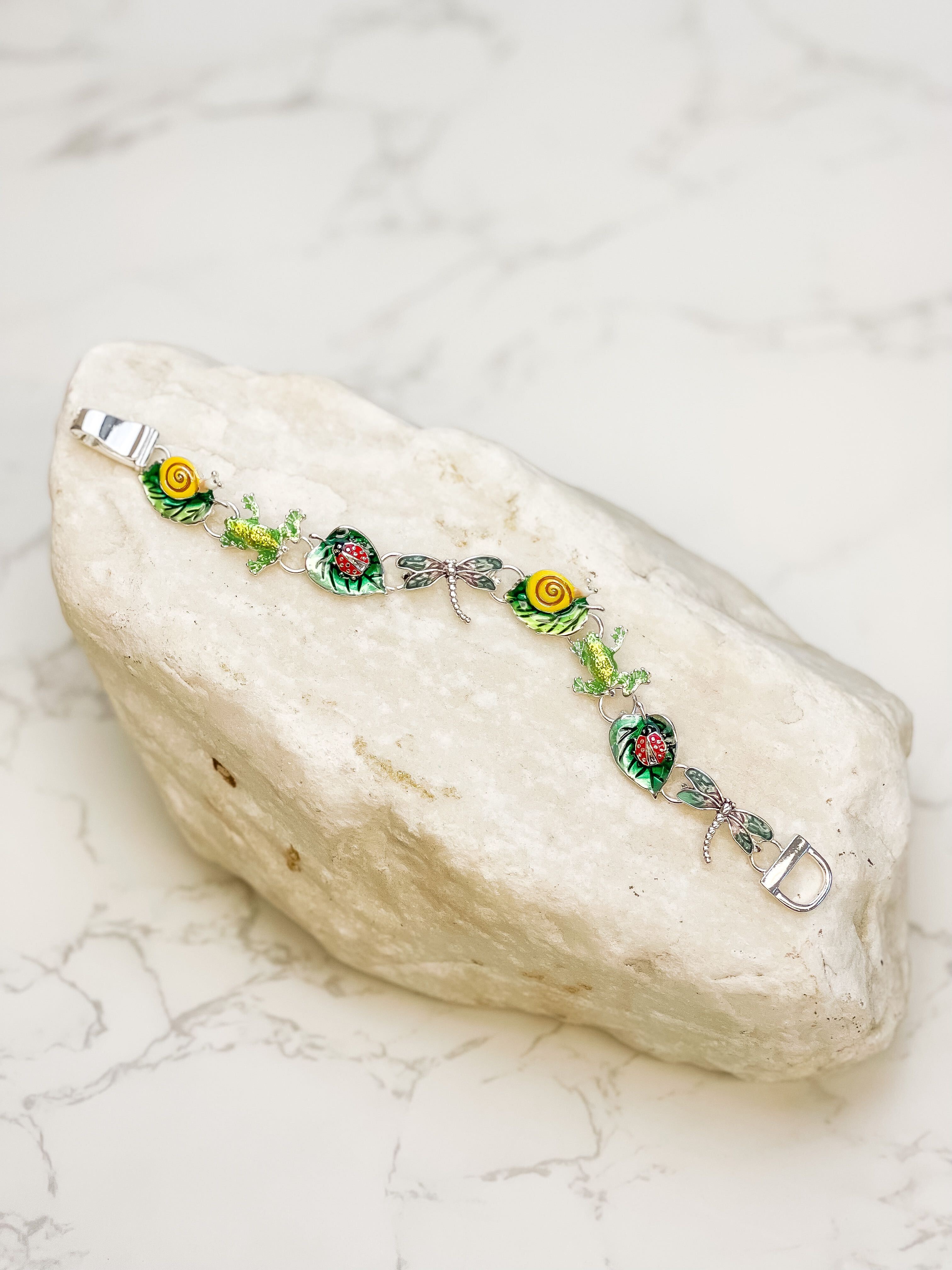 Enamel Garden Magnetic Bracelet