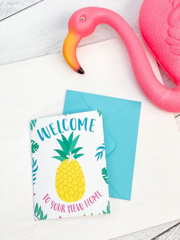 'Welcome To Your New Home' Pineapple Card