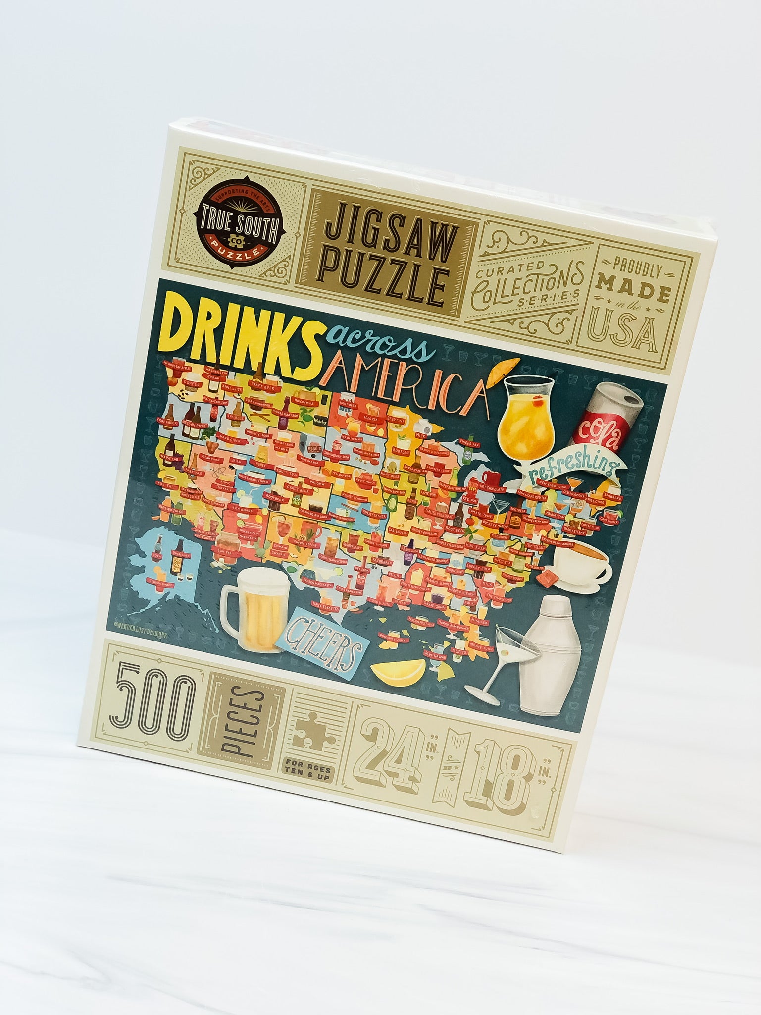 Drinks Across America 500 Piece Jigsaw Puzzle