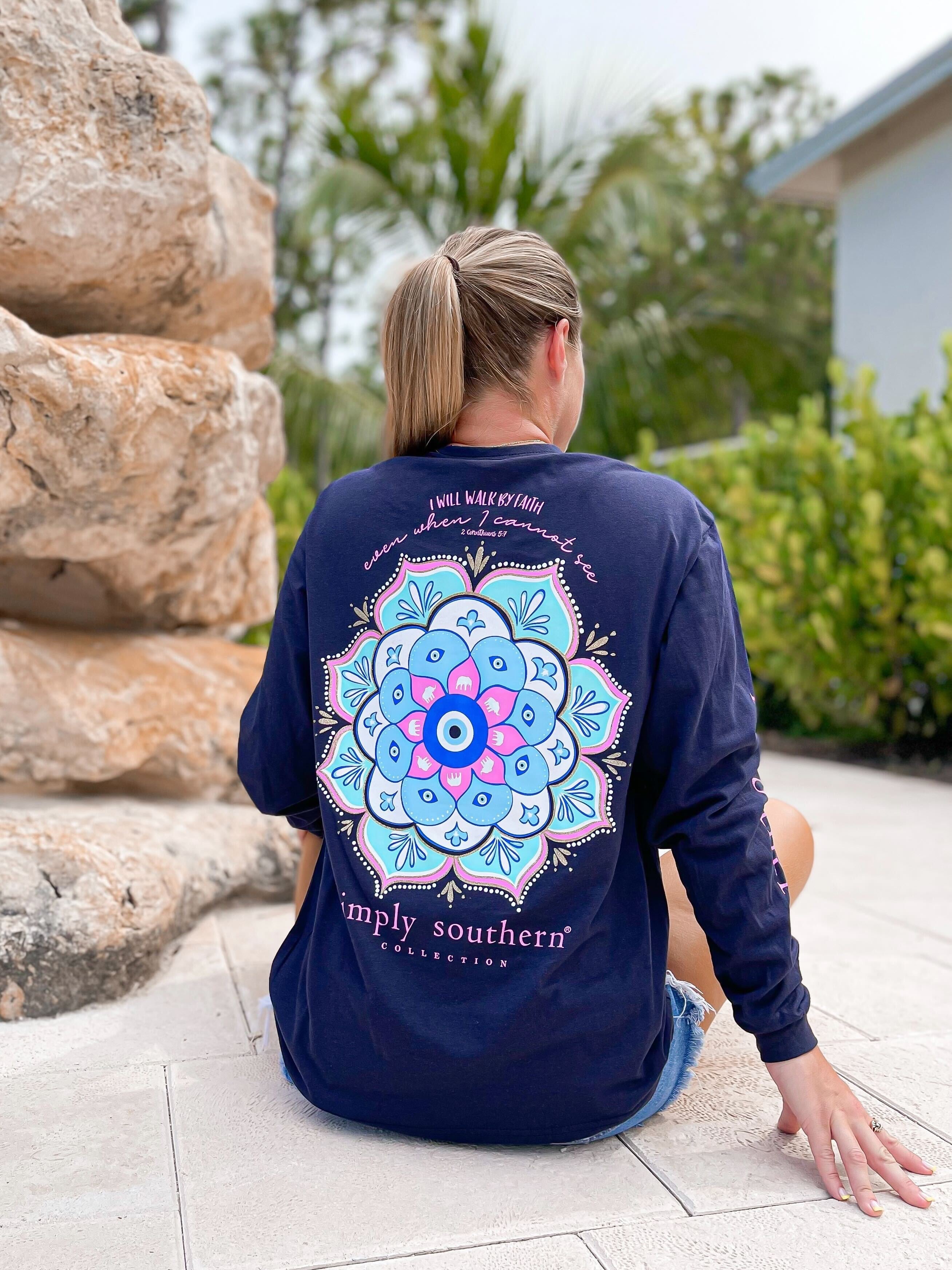 'Walk By Faith' Long Sleeve Tee by Simply Southern