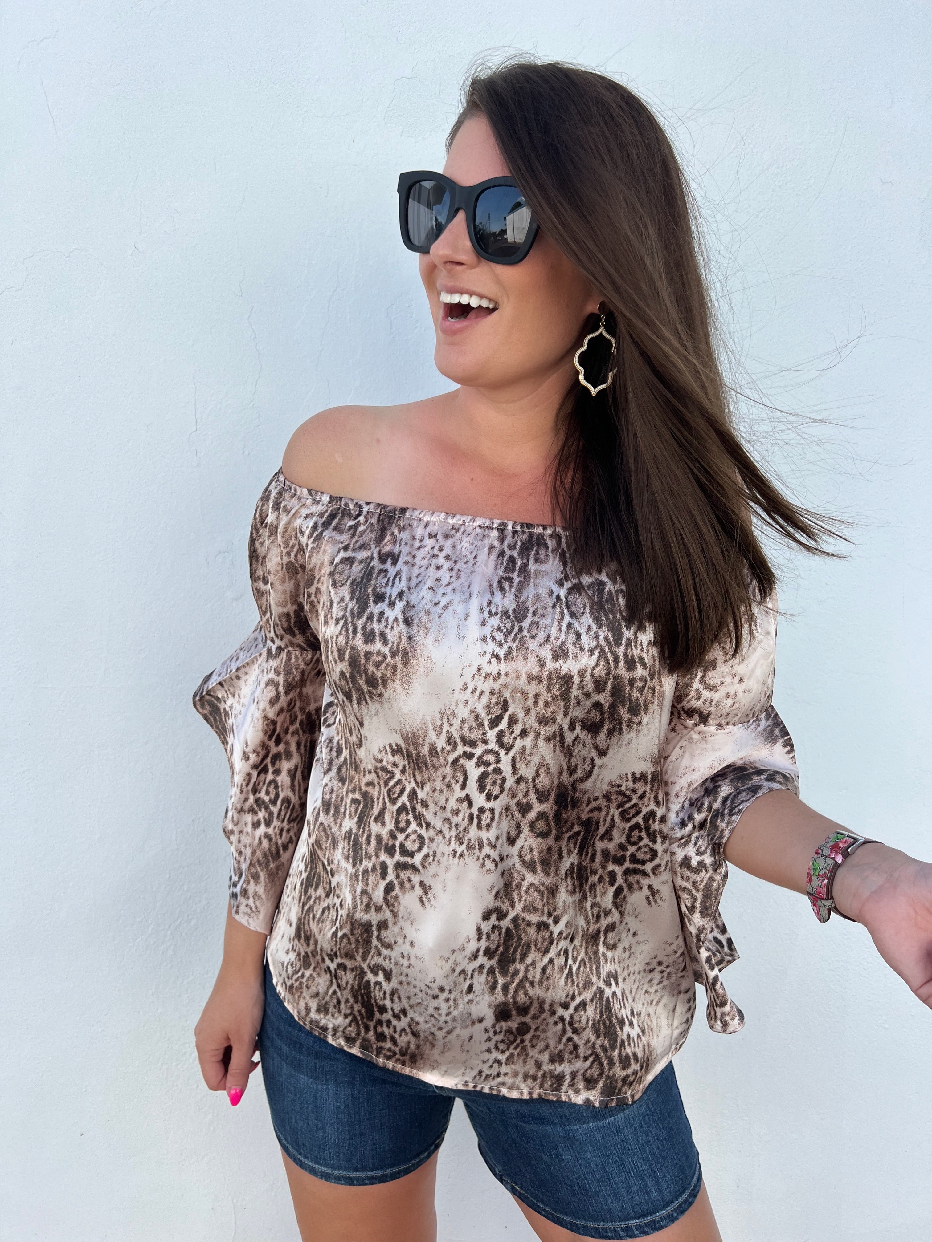 Desert Romance Animal Print Blouse