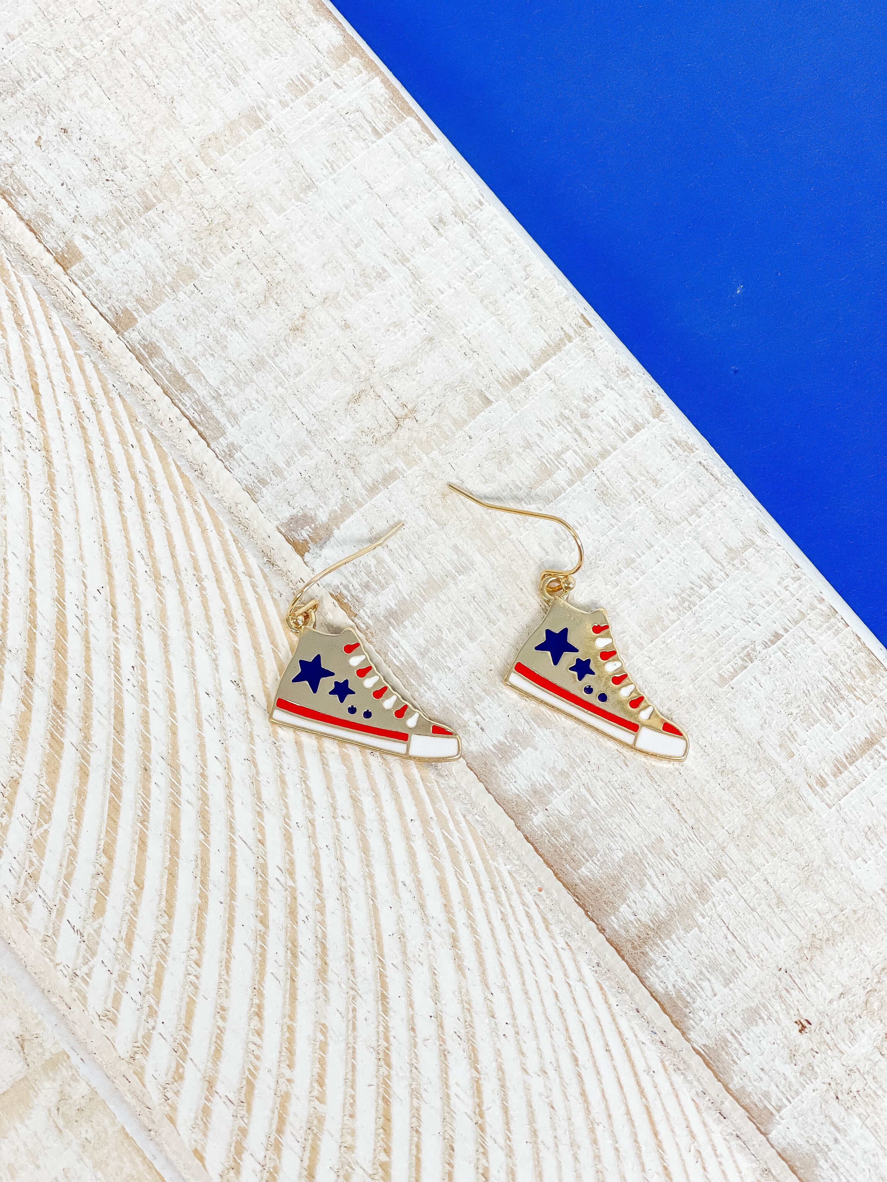 Americana Sneaker Dangle Earrings