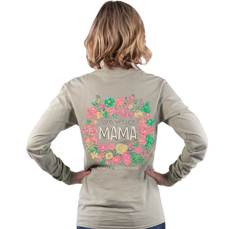 'Blessed to be Called Mama' Floral Long Sleeve Tee by Simply Southern