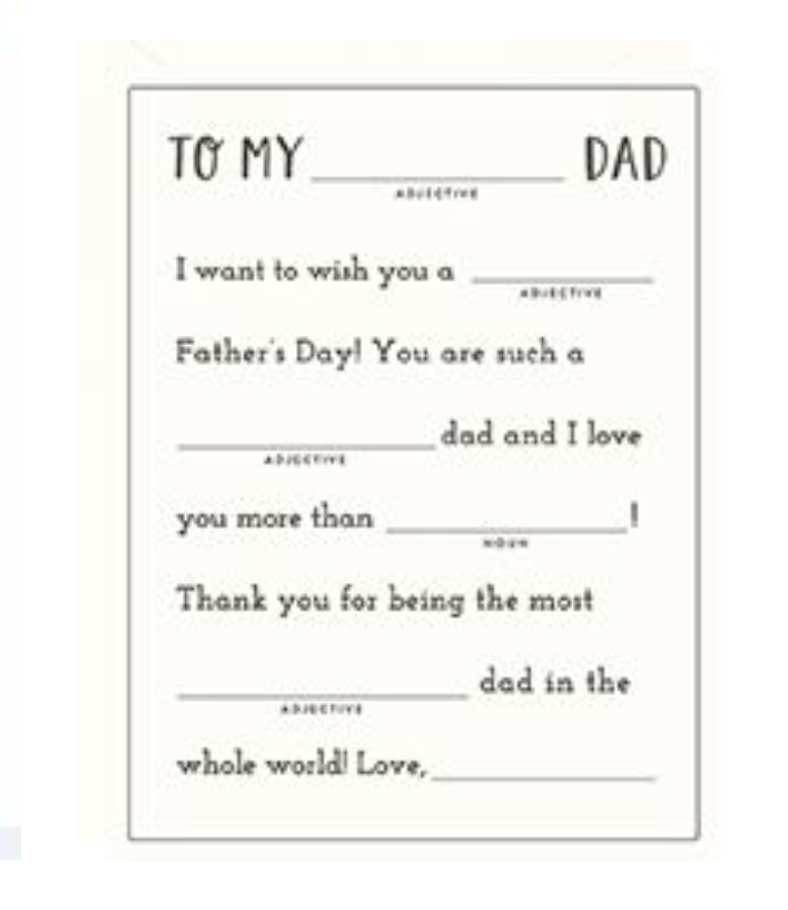 Dad Libs Father's Day Card