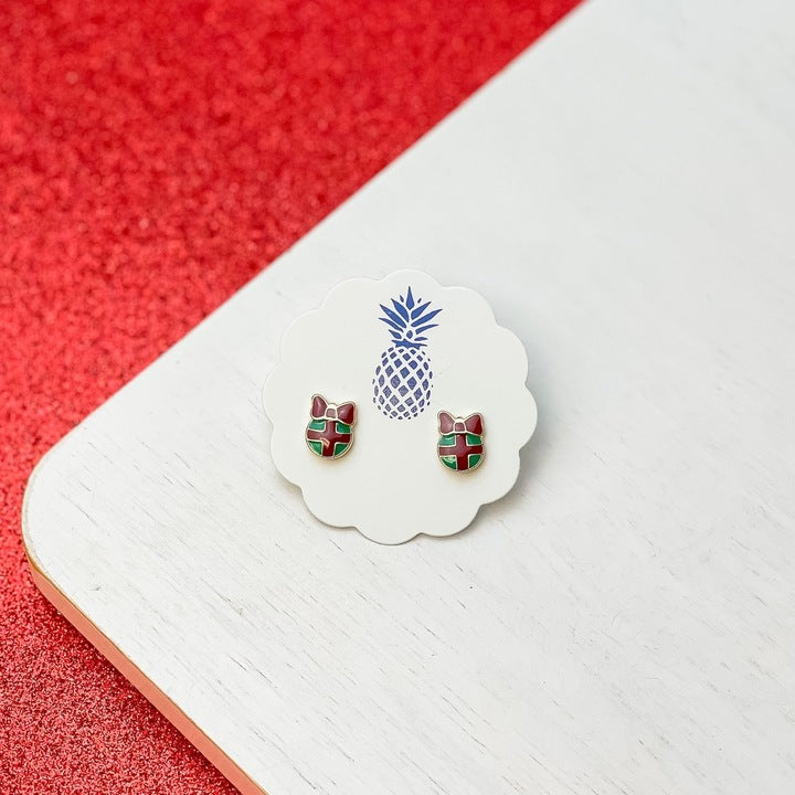 Bow Ornament Signature Enamel Studs