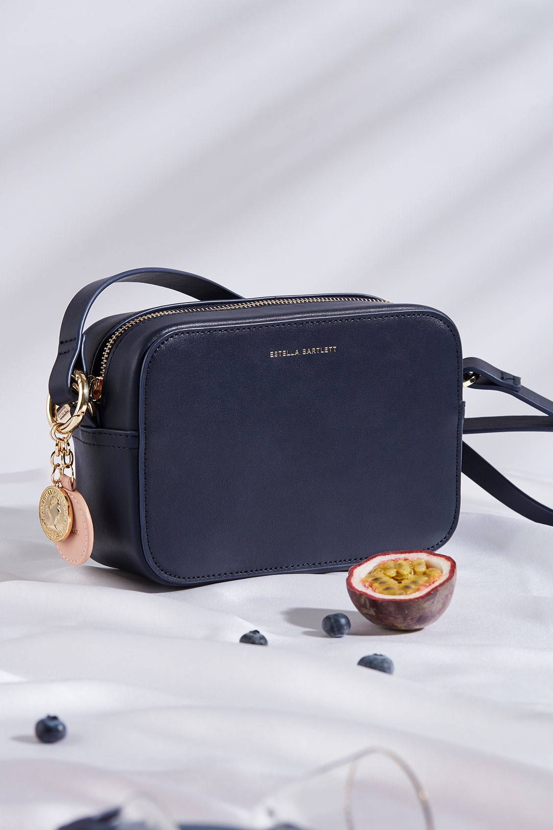 navy box bag