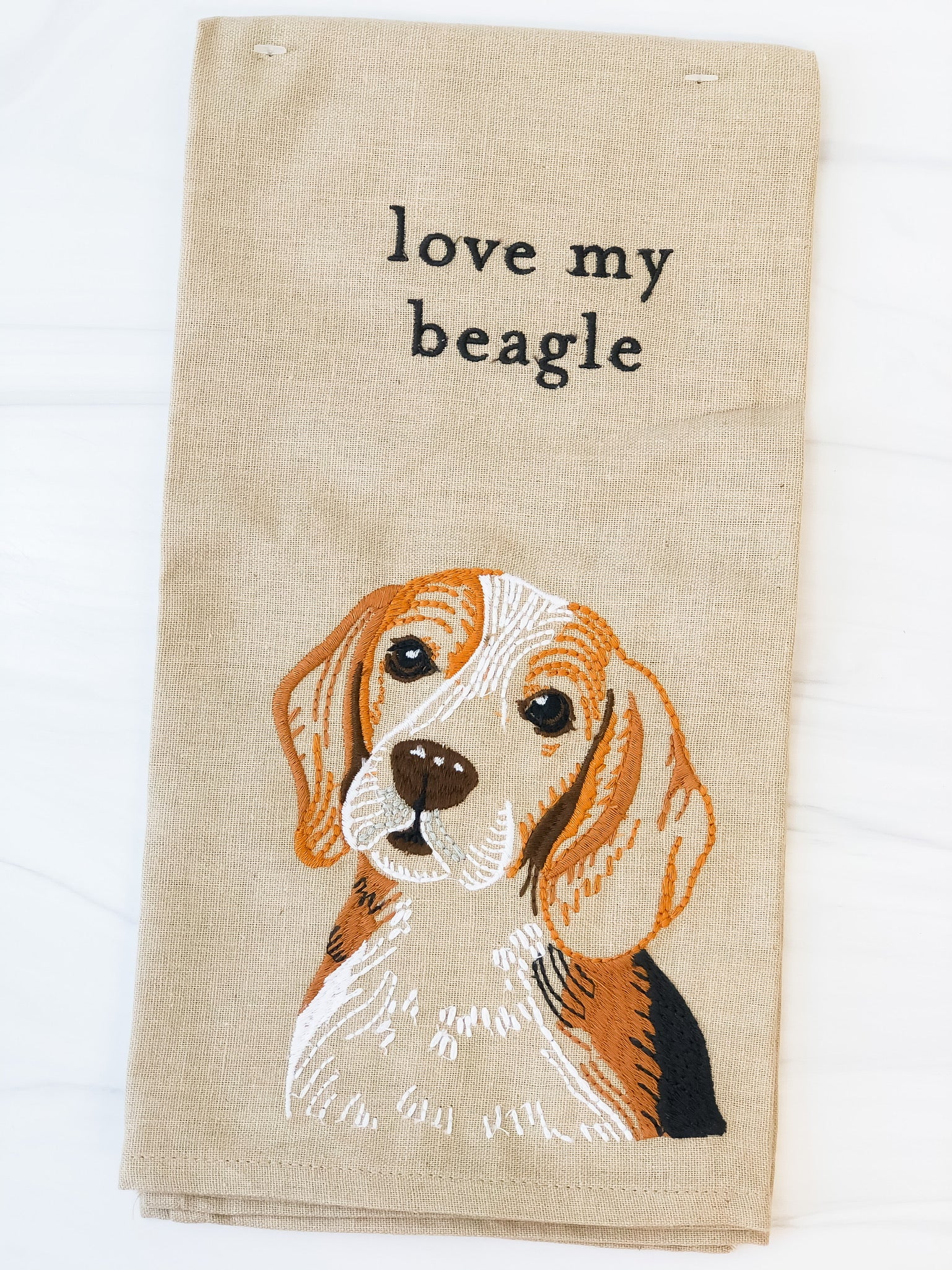 'Love My Beagle' Dish Towel