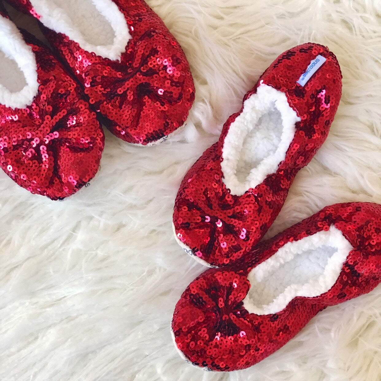 snoozies ruby red slippers