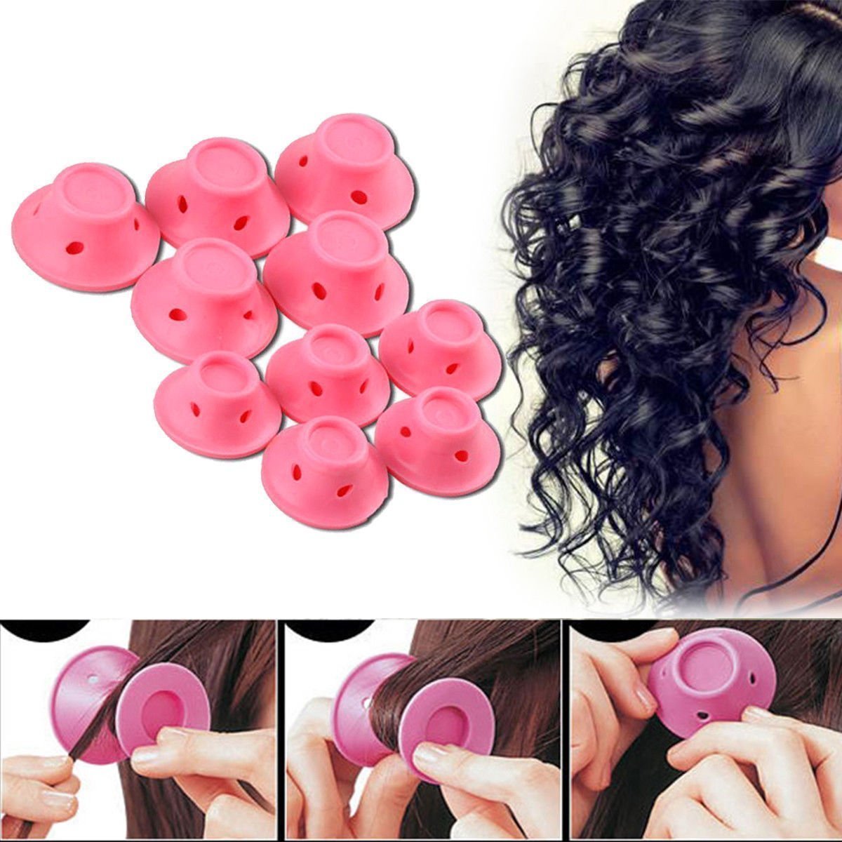 10 pcs. Silicone Hair Curlers
