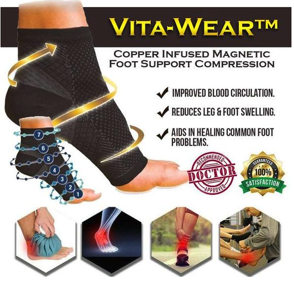 Copper Infused Magnetic Foot Support Compression Socks