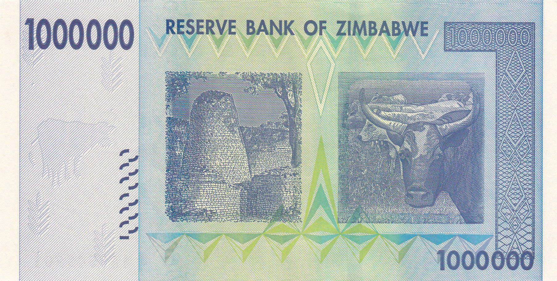 Zimbabwe 1 Million Dollar Banknote | zimbabwedollars.net