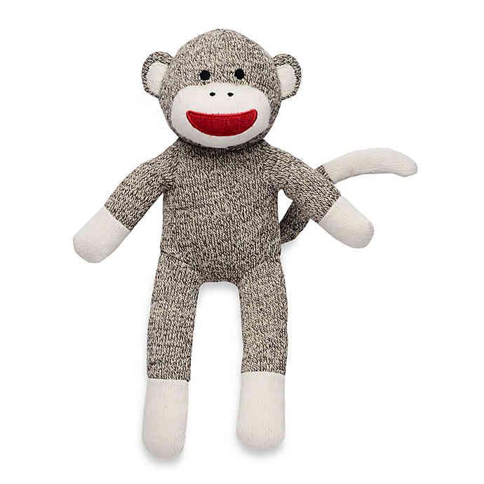 Classic Sock Monkey Stuffed SQUEAKY Toys for Dogs Glad Dogs Nation