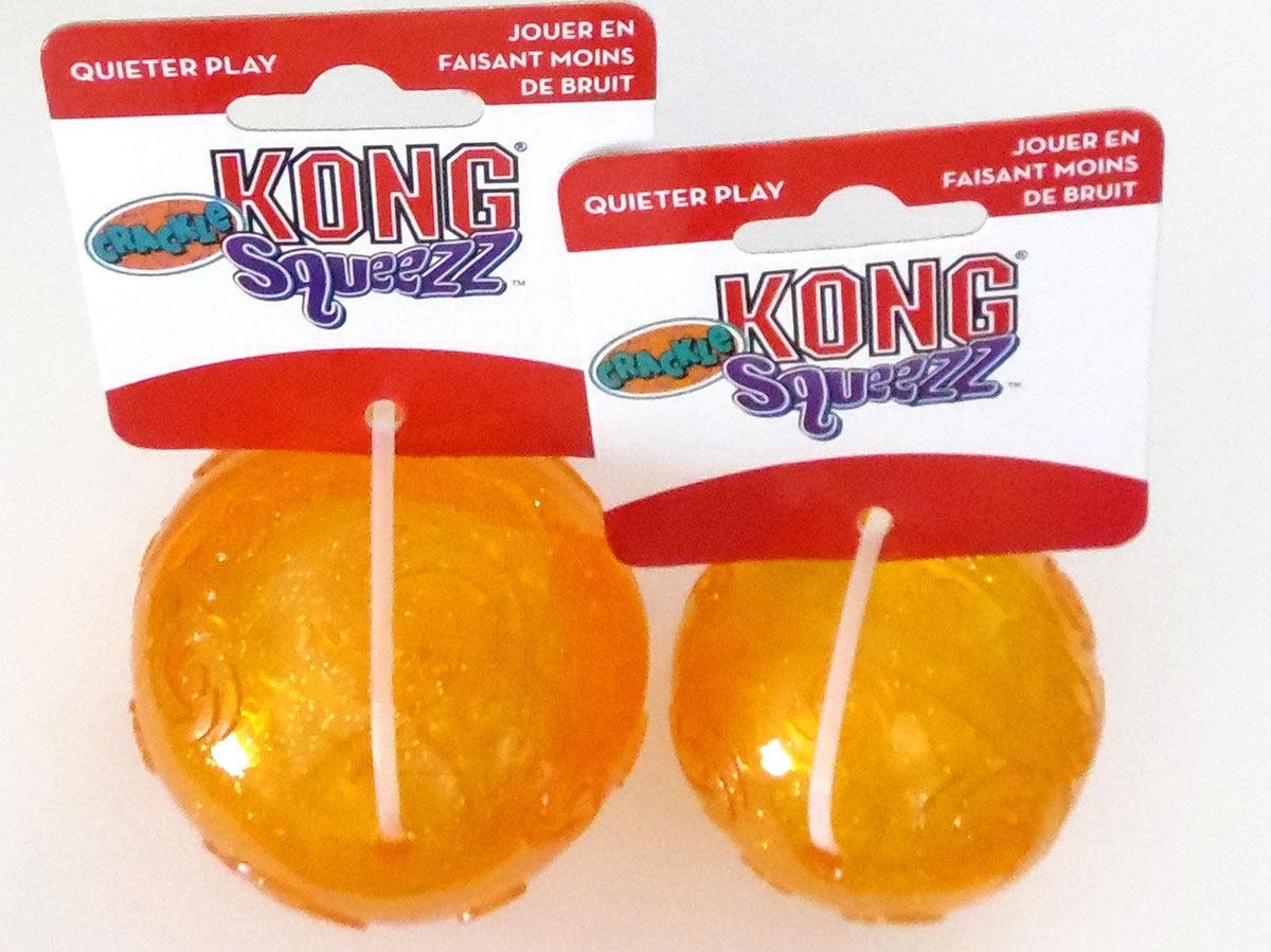 kong squeezz crackle ball