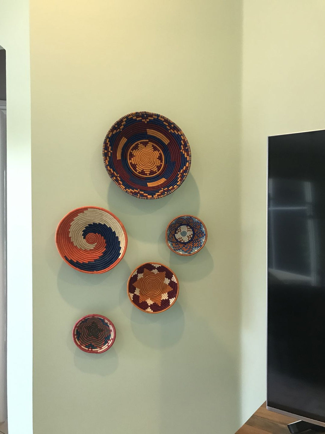 Handmade African Wall Baskets for Home Decor
