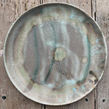 Load image into Gallery viewer, Plate, matt teal &amp; amber glaze