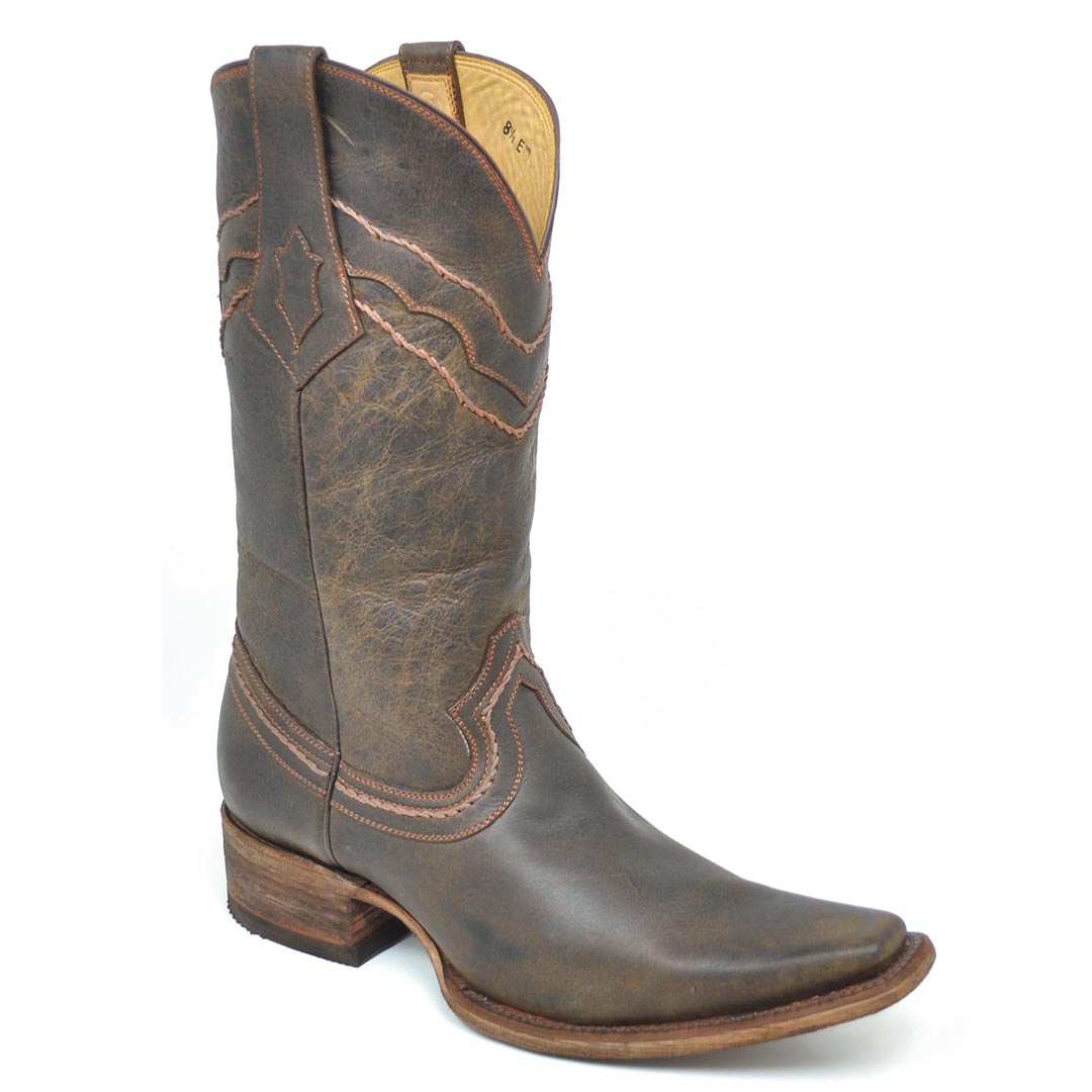 Men's Spanish Square Toe Cowboy Boots - Gavel Boots