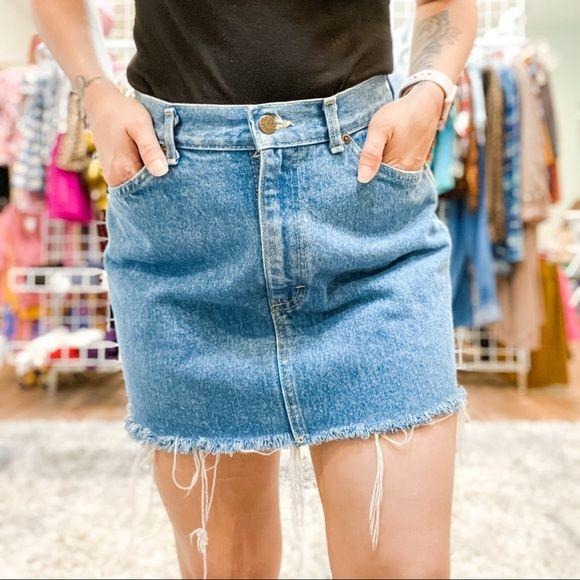 Vintage Lee Mini Denim Jean Skirt- Size 25