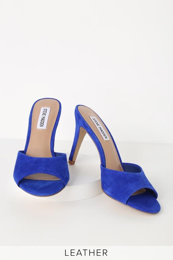 steve madden blue suede sandals