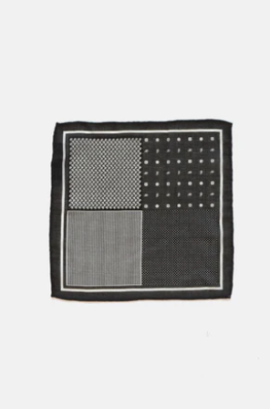 Curated Basics 4 Sided Paisley and Dots Pocket Square