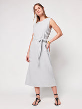 Load image into Gallery viewer, Faherty Dream Cotton Gauze Costa Dress in Grey Dawn