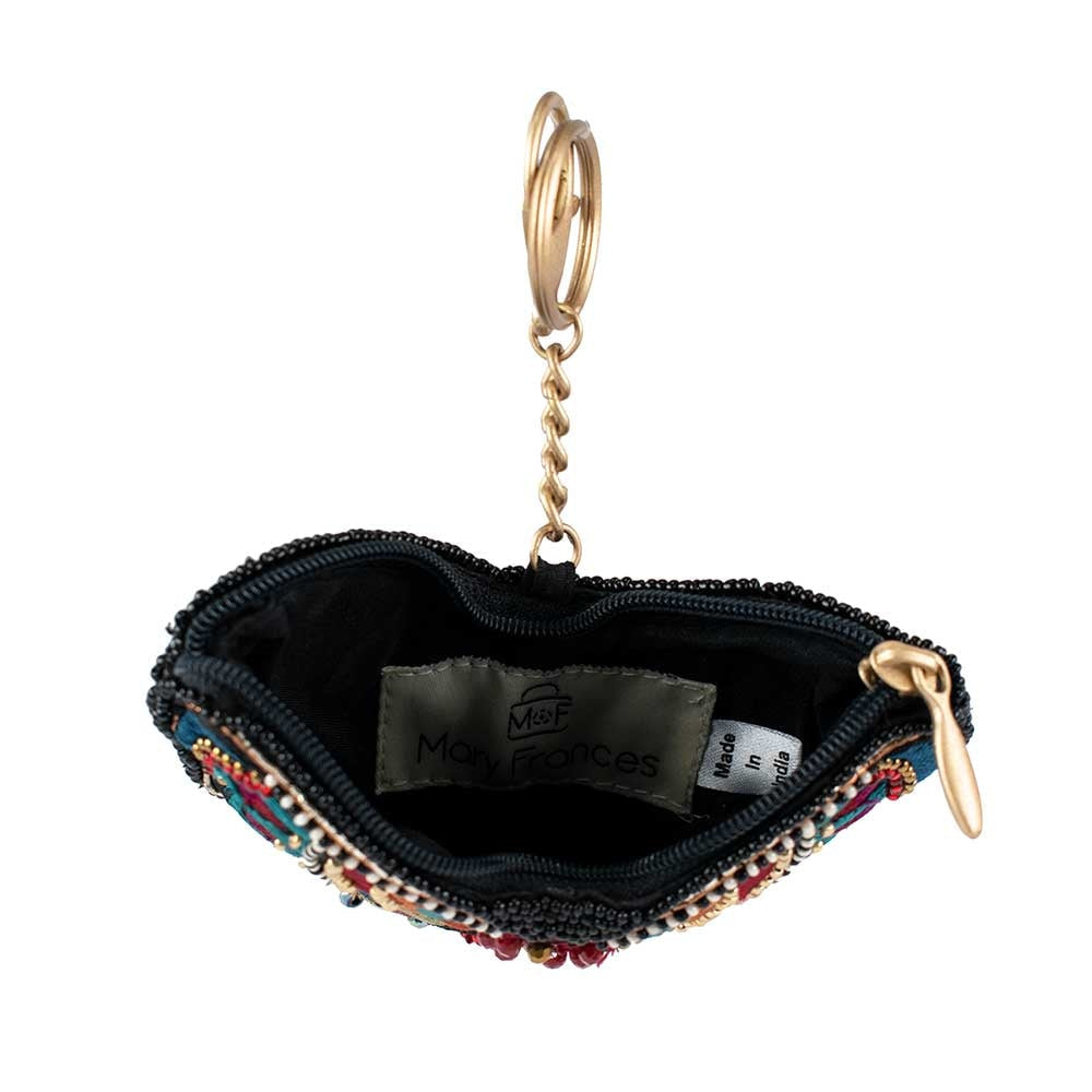 Small Zipper Pouch with Keyring in Santiago Brocade | Handwoven Coin Purse  Made in Guatemala by Mayan Hands